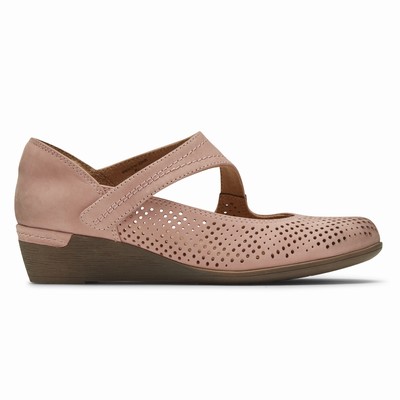 Rockport Cobb Hill Devyn Mary Jane Wedges Damen Rosa TNE-538146